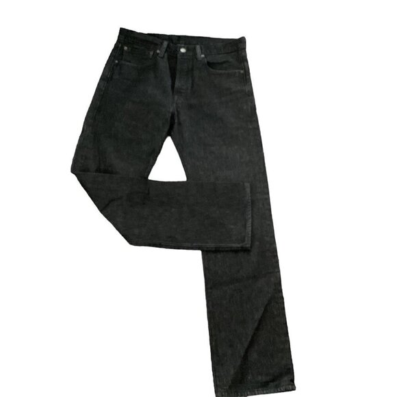 Levi's 501 Black Jeans 32x32 Button Front Straight Leg 5 Pocket 189E - Picture 1 of 10